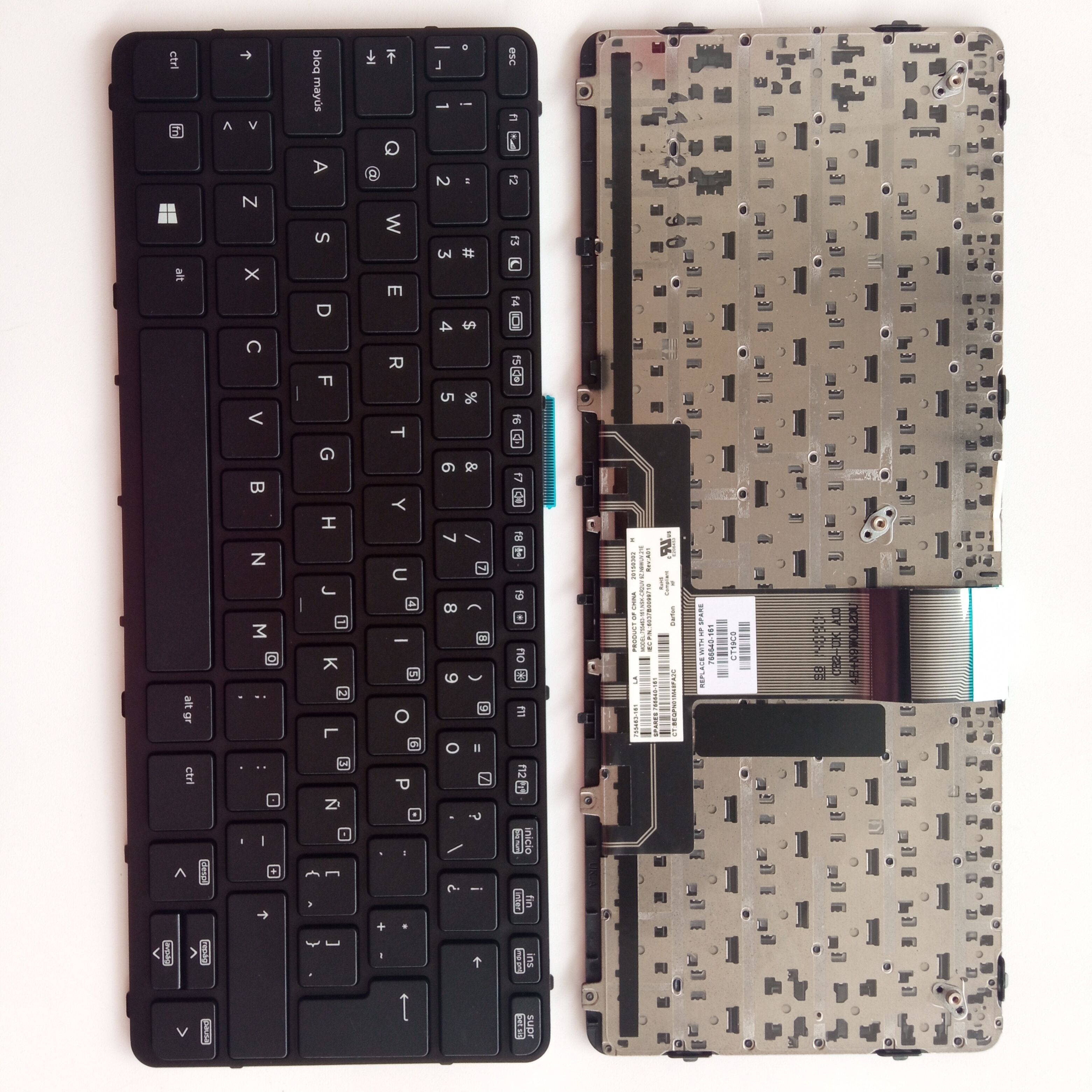 Picture of New Replacement Laptop Keyboard For HP 612G1 BLACK FRAME BLACK LA Layout